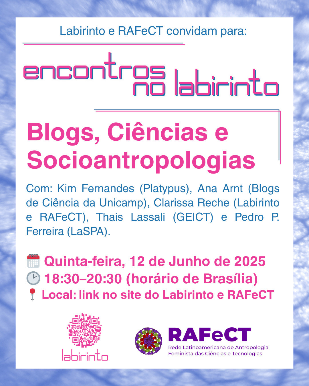 Labirinto e RAFeCT promovem evento online sobre blogs e ciência