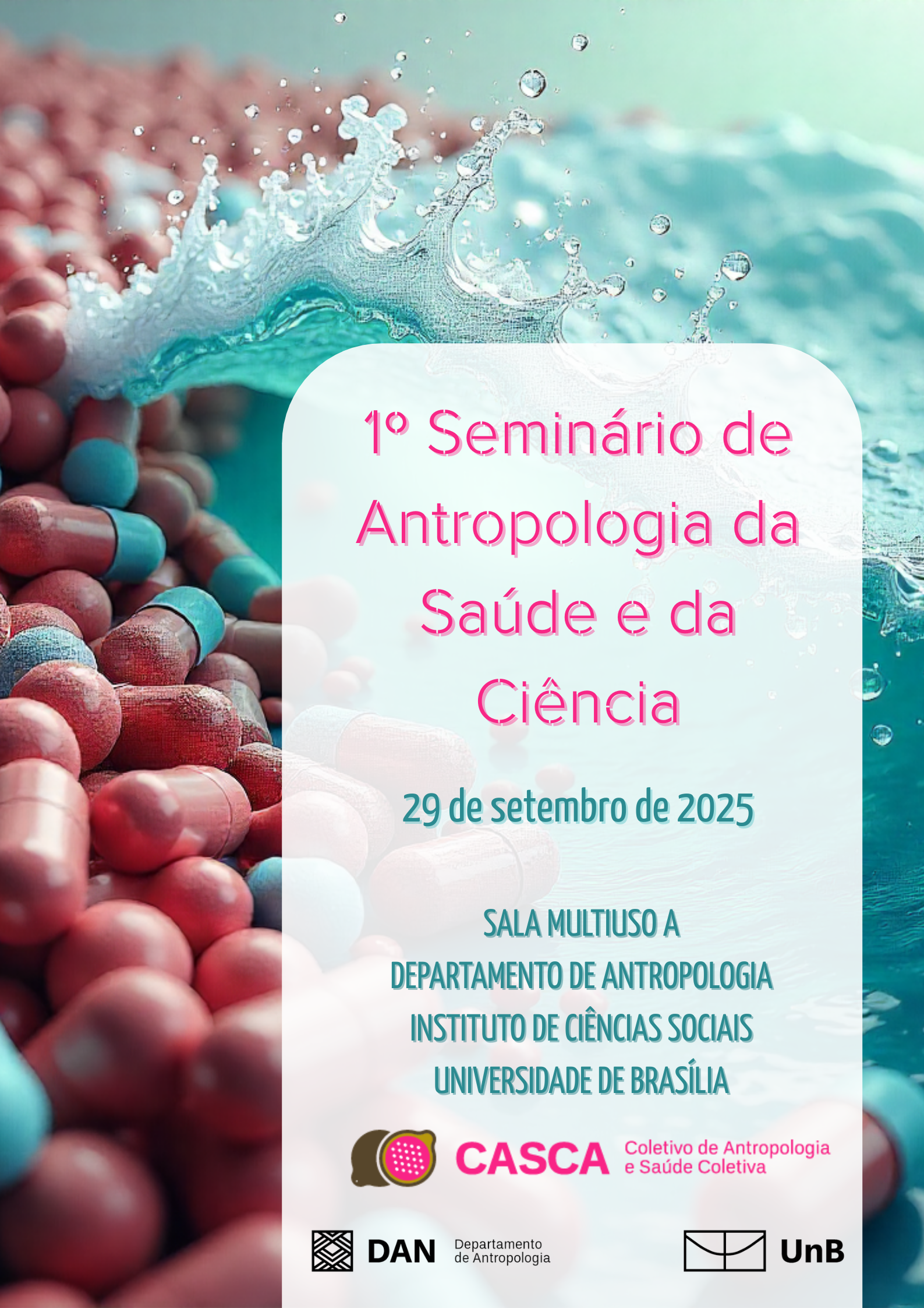 CASCA convida para o 1o Seminário de Antropologia da Saúde e da Ciência dia 29/09 na UnB